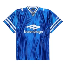 3B Football, jersey brillante de cuello en V, oversize, «azul real y blanco», 857113TTVQ74701