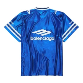 3B Football, jersey brillante de cuello en V, oversize, «azul real y blanco», 857113TTVQ74701