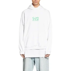 5:20 Sudadera con capucha y diseño gráfico «Blanco Verde» 674986TMVL69164