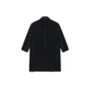 Abrigo oversize con estampado de cuadros Buffalo y bordes sin rematar «Negro Blanco» 704487TMU181070