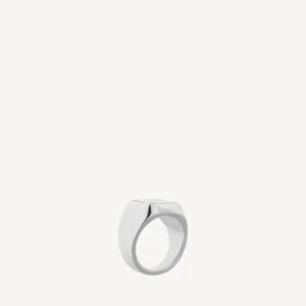 Anillo de sello Nano en plata brillante