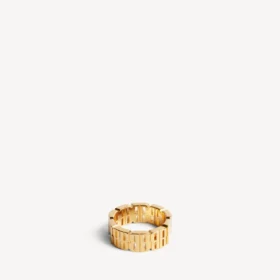 Anillo nano mini link para mujer en oro brillante