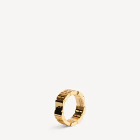 Anillo nano mini link para mujer en oro brillante