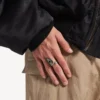 Anillo Neverlost para hombre en plata antigua