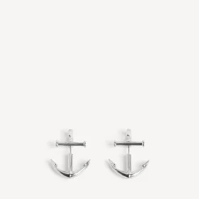 Aretes de ancla en plata