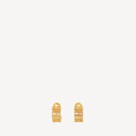 Aretes de aro nano para mujer en oro brillante
