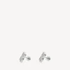 Aretes de botón Nano XS en plata