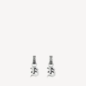 Aretes Melrose B XS para hombre en plata antigua
