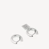 Aretes para mujer «Saint-Germain» con etiqueta en plata brillante