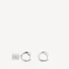 Aretes para mujer «Saint-Germain» con etiqueta en plata brillante