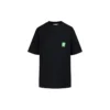 B Camiseta de manga corta negra con estampado del logotipo del alfabeto ecológico 594599THV631000