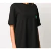 B Camiseta de manga corta negra con estampado del logotipo del alfabeto ecológico 594599THV631000
