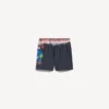 Bañador corto para hombre con estampado «tie dye» extremo en negro Bañador corto para hombre con estampado «tie dye» extremo en negro