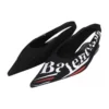 Bailarinas casuales con estampado de logotipo y talón abierto «Negro» 500619W06001091