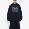 Balenciaga auténtico, talle grande, negro 620947TIVA21000