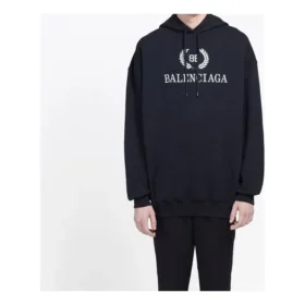 Balenciaga BB para hombre con logo impreso en el pecho, negro 556143TDV521000
