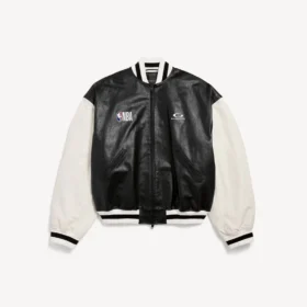 Balenciaga | Chaqueta universitaria de colaboración con la NBA en negro/blanco