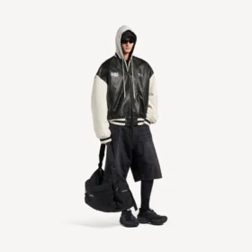 Balenciaga | Chaqueta universitaria de colaboración con la NBA en negro/blanco