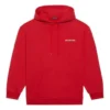 Balenciaga FW21 para hombre, holgada, con logo, con capucha y mangas largas, color rojo, 600583TIV846540