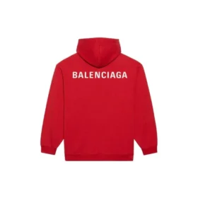 Balenciaga FW21 para hombre, holgada, con logo, con capucha y mangas largas, color rojo, 600583TIV846540 Balenciaga FW21 para hombre, holgada, con logo, con capucha y mangas largas, color rojo, 600583TIV846540