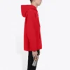 Balenciaga FW21 para hombre, holgada, con logo, con capucha y mangas largas, color rojo, 600583TIV846540