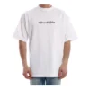 Balenciaga para hombre, camiseta de cuello redondo con estampado de letras, manga corta, color blanco, 620969TIV509040