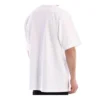 Balenciaga para hombre, camiseta de cuello redondo con estampado de letras, manga corta, color blanco, 620969TIV509040
