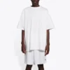 Balenciaga para hombre, camiseta de manga corta con cara sonriente, color blanco, 651795TKV769140