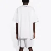 Balenciaga para hombre, camiseta de manga corta con cara sonriente, color blanco, 651795TKV769140
