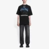 Balenciaga para hombre, camiseta de manga corta con diseño de la banda alemana Rammstein, color negro, 651795TLV511000