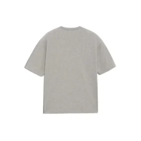 Balenciaga para hombre, camiseta de manga corta con estampado del logotipo BB, gris, 544271TCV251300