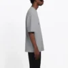 Balenciaga para hombre, camiseta de manga corta con estampado del logotipo BB, gris, 544271TCV251300