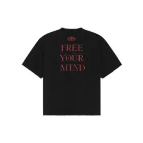Balenciaga para hombre, camiseta de manga corta grande con estampado, color negro, 641614TJV781000