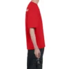 Balenciaga para hombre, camiseta retro de manga corta con logo grande, color rojo, 612966TIVG56540