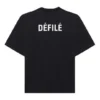 Balenciaga para hombre, camiseta retro deportiva con logo, de manga corta, color negro, 641614TJVL41000