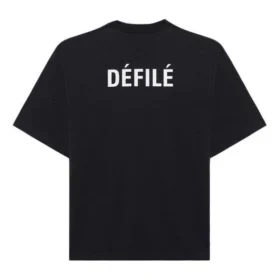 Balenciaga para hombre, camiseta retro deportiva con logo, de manga corta, color negro, 641614TJVL41000