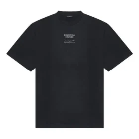 Balenciaga para hombre, colección Otoño-Invierno 2021, Couture Alphabet, cuello redondo, manga corta, negro 651795TJV901070 Balenciaga para hombre, colección Otoño-Invierno 2021, Couture Alphabet, cuello redondo, manga corta, negro 651795TJV901070
