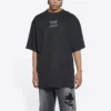 Balenciaga para hombre, colección Otoño-Invierno 2021, Couture Alphabet, cuello redondo, manga corta, negro 651795TJV901070