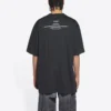 Balenciaga para hombre, colección Otoño-Invierno 2021, Couture Alphabet, cuello redondo, manga corta, negro 651795TJV901070