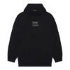 Balenciaga para hombre, colección Otoño-Invierno 2021, sudadera holgada con capucha y mangas largas, color negro, 651799TJV910107