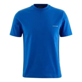 Balenciaga para hombre, colección primavera-verano 2021, camiseta de manga corta con logo pequeño «Alphabet», azul, 556151TBV438077 Balenciaga para hombre, colección primavera-verano 2021, camiseta de manga corta con logo pequeño «Alphabet», azul, 556151TBV438077