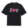 Balenciaga para hombre, colección primavera-verano 2021, «Love», de manga corta, negro, 612966TJVL51070
