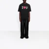 Balenciaga para hombre, colección primavera-verano 2021, «Love», de manga corta, negro, 612966TJVL51070