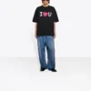 Balenciaga para hombre, colección primavera-verano 2021, «Love», de manga corta, negro, 612966TJVL51070