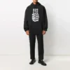 Balenciaga para hombre con estampado de letras, estilo casual, negro 641679TJV931070