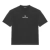 Balenciaga para hombre con estampado de letras, manga corta, negro 612966TJVD91034
