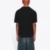 Balenciaga para hombre con estampado de letras, manga corta, negro 612966TJVD91034