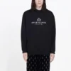 Balenciaga para hombre con estampado de letras y logotipo, negro, 570811TGV701000