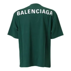 Balenciaga para hombre con estampado del logotipo, manga corta, verde 570805THV803230