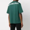 Balenciaga para hombre con estampado del logotipo, manga corta, verde 570805THV803230
